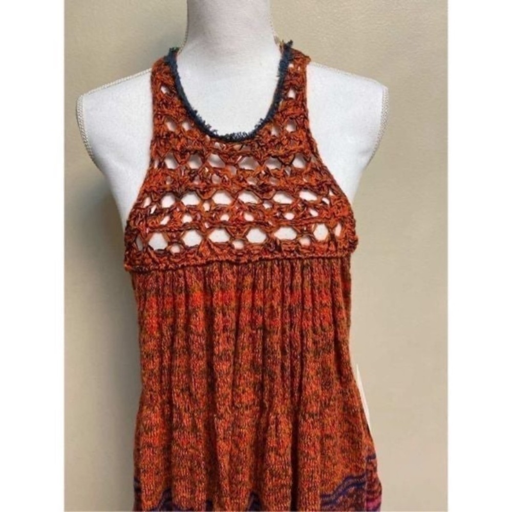Free People Colorful Knit mini dress sleeveless XS NWT - Picture 2 of 8